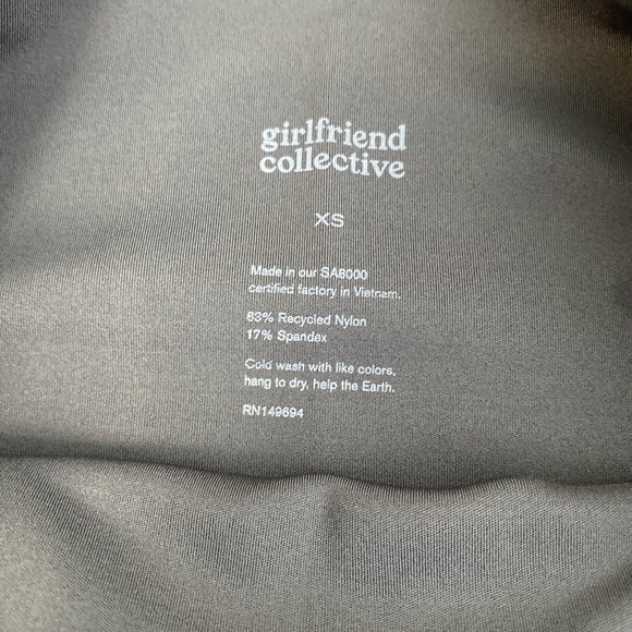 NWT Girlfriend Collective Women’s High Rise Bike Shorts in Gray sz XS - Picture 2 of 4